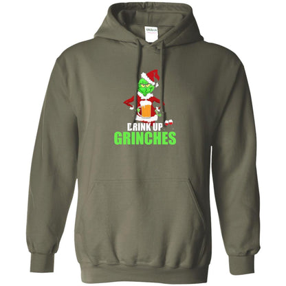 Christmas T-shirt Drink Up Grinches Military Green