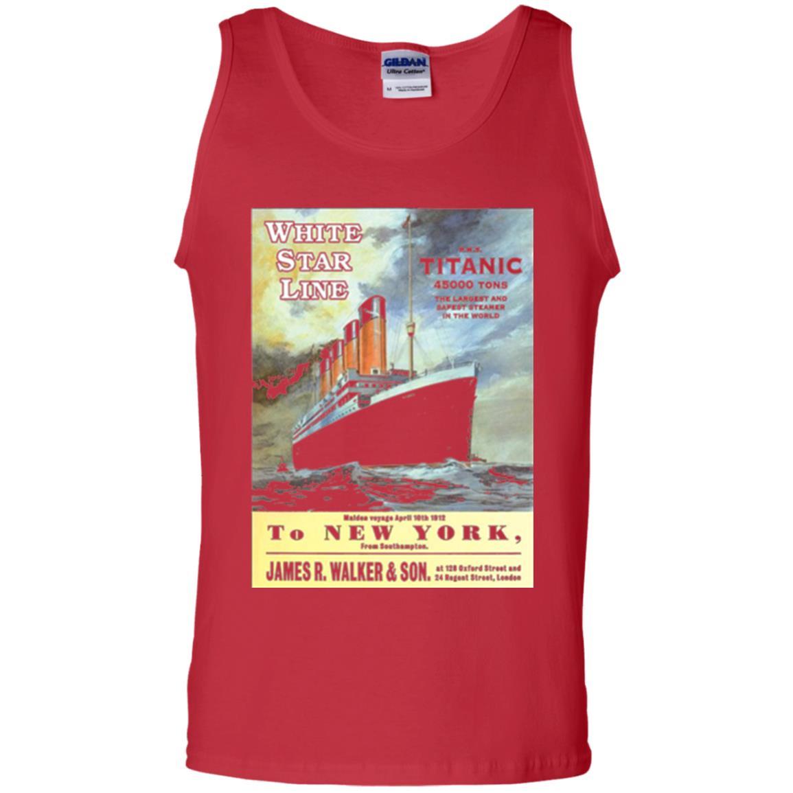 Film T-shirt Sailing Ship Cruise Vintage Poster Red