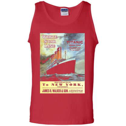 Film T-shirt Sailing Ship Cruise Vintage Poster Red