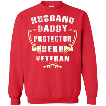 Husband Daddy Protector Hero Veretan T-shirt Red