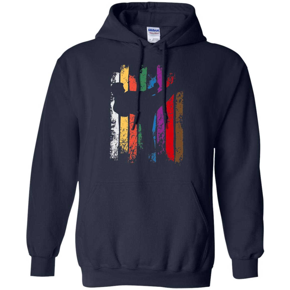 Karate Belt Colors Silhouette T-shirt Navy