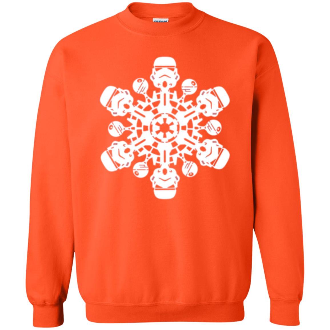 Film T-shirt Star Wars Stormtrooper Christmas Snowflake Graphic Orange