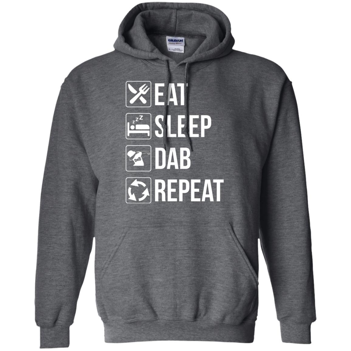 Funny Eat Sleep Dab Repeat T-shirt Dark Heather