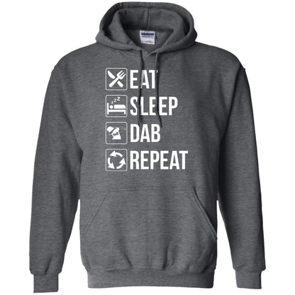 Funny Eat Sleep Dab Repeat T-shirt Dark Heather