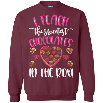Valentines Day T-shirt I Teach The Sweetest Chocolates In The Box Maroon