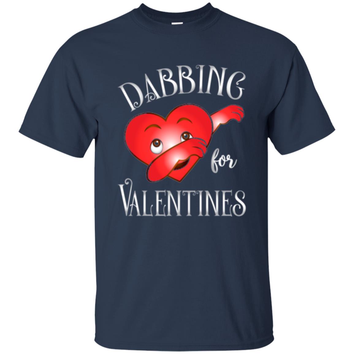 Valentines Day T-shirt Dabbing Heart T-shirt Navy