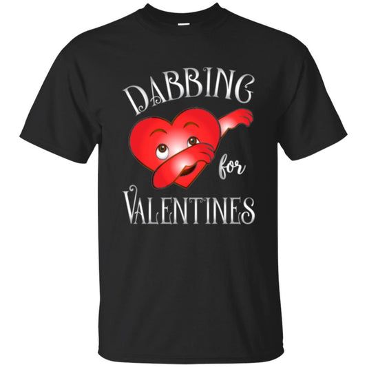 Valentines Day T-shirt Dabbing Heart T-shirt Black