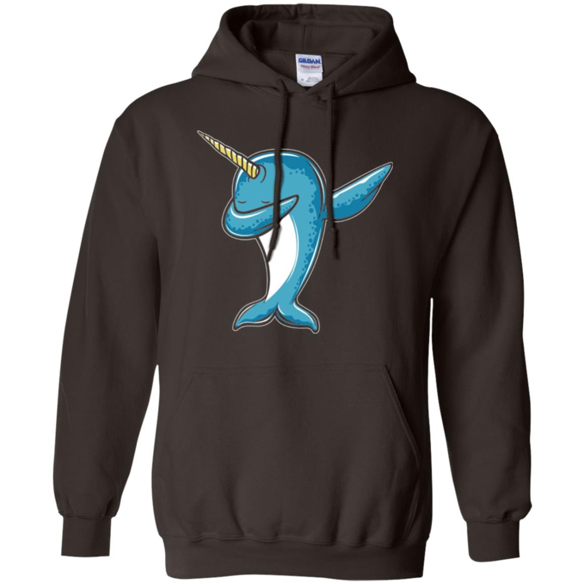 Dabbing Narwhal T-shirt Dark Chocolate