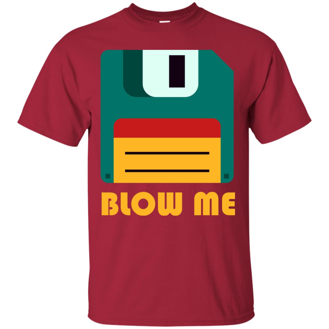 Blow Me Funny Floppy Disk Saying T-shirt Cardinal
