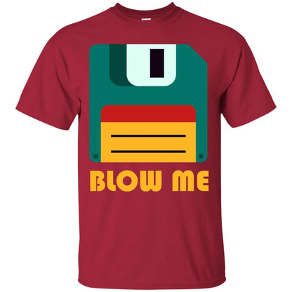 Blow Me Funny Floppy Disk Saying T-shirt Cardinal