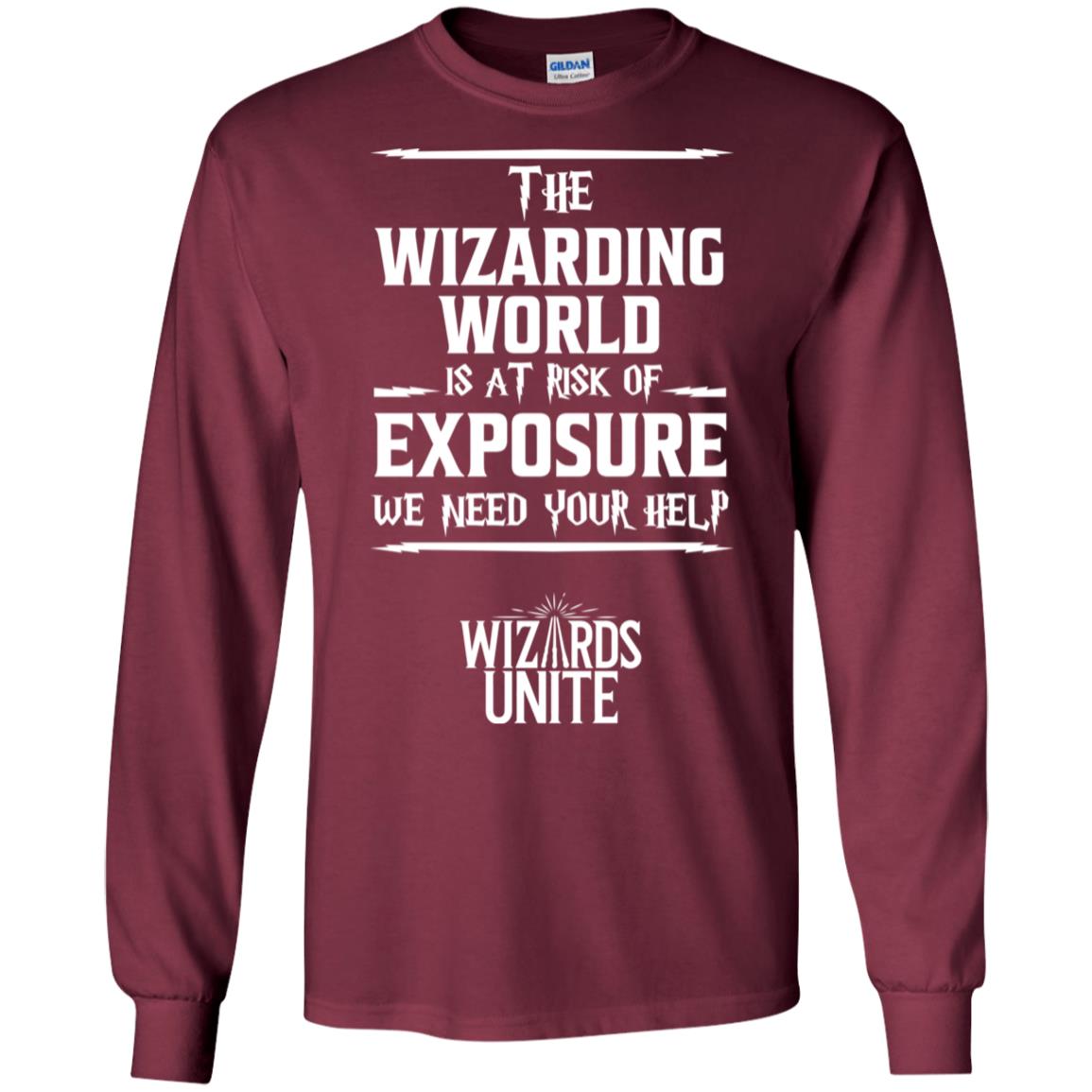 The Wizarding World Is At Risk Of Exposure Harry Potter T-shirt Maroon