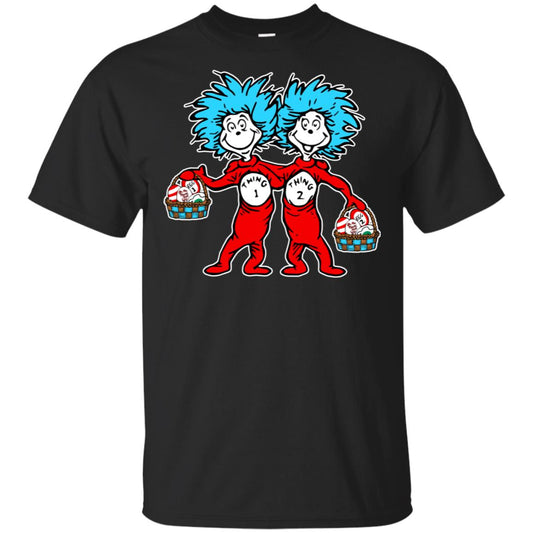 Dr. Seuss Thing 1 Thing 2 Easter Egg T-shirt Black