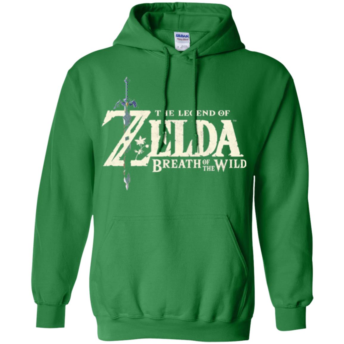 Game T-shirt Nintendo Zelda Breath Of The Wild Irish Green