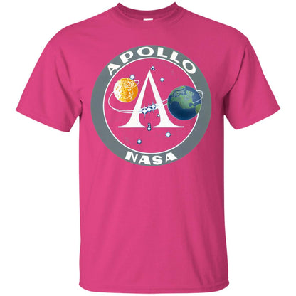 Apollo Program Moon Landing Patch Print Nasa Astronomy T-shirt Heliconia