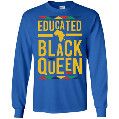 African Dna Pride T-shirt Dashiki Educated Black Queen Royal