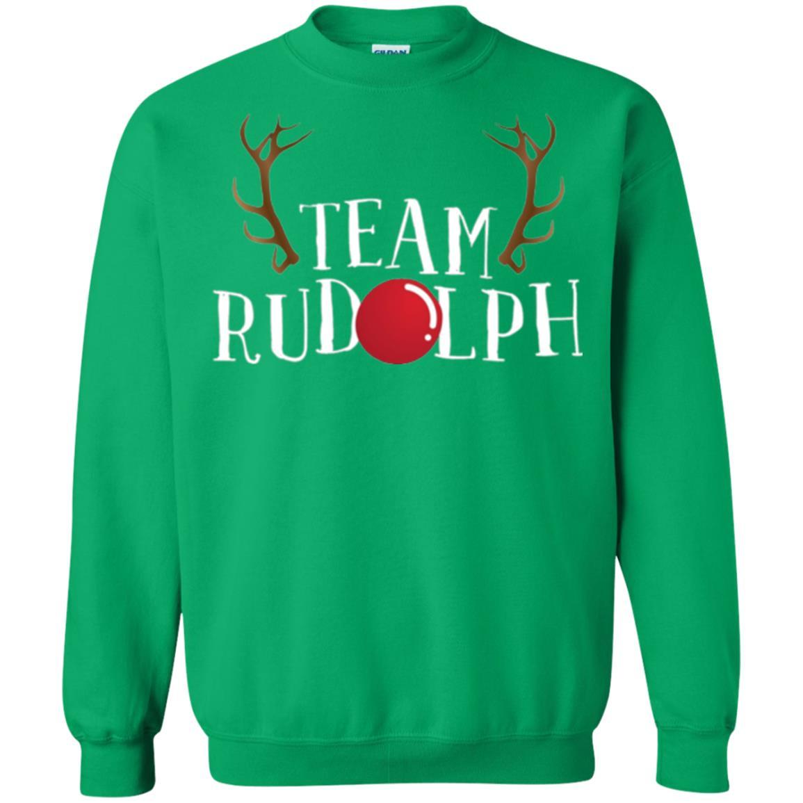 Christmas T-shirt Reindeer Team Rudolph Irish Green