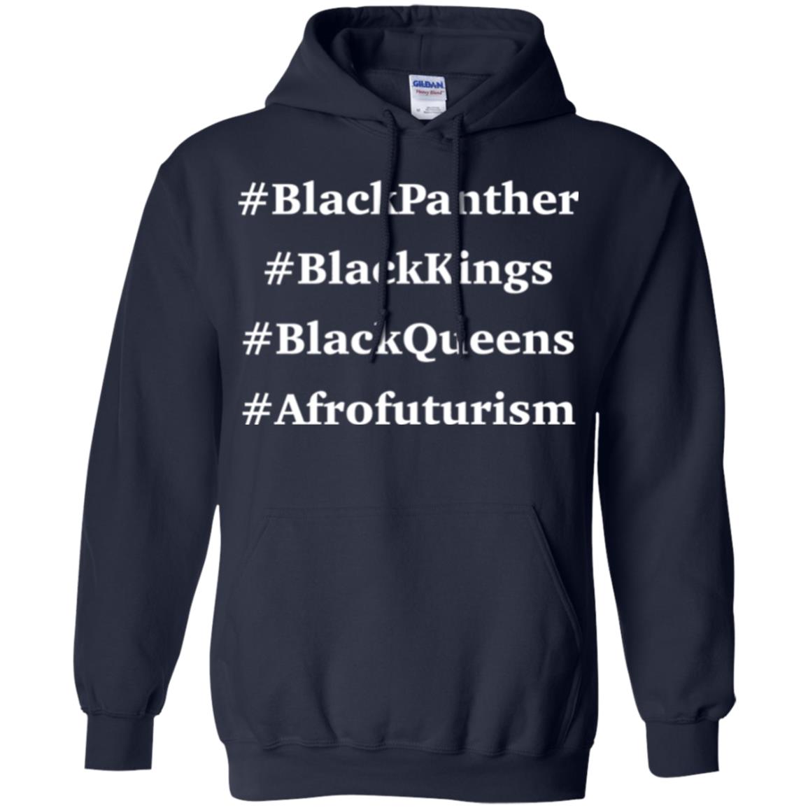 Black Panther Black Kings Black Queens Afrofuturism T-shirt Navy