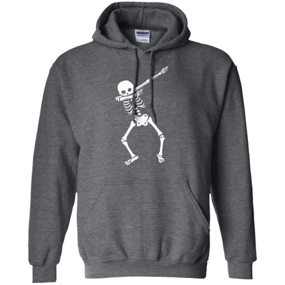 Funny Halloween T-shirt Dabbing Skeleton Dark Heather