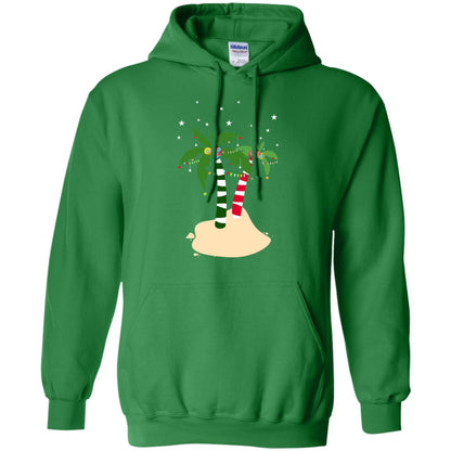 Decorated Tropical Coconut Tree Merry X-mas 2018 Gift Shirt Irish Green
