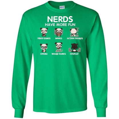Nerds Have More Fun Video Games Books Action Figures Shirts Irish Green