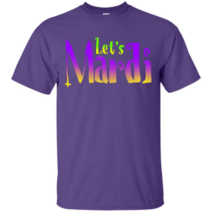 Mardi Gras T-shirt Let's Mardi Purple