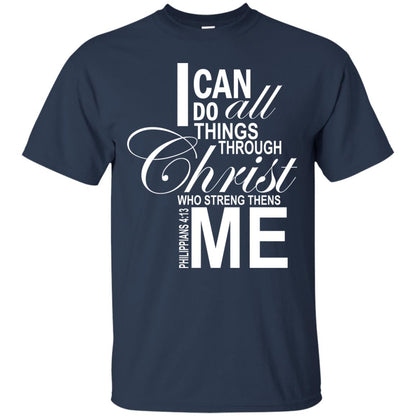 I Can Do All Things Through Christ Who Streng Thens Me Navy