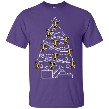 Terrier Dog Face Christmas Tree Gift Shirt Purple