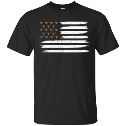 Vintage Texas United Longhorn Flag T-shirt Black