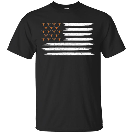 Vintage Texas United Longhorn Flag T-shirt Black