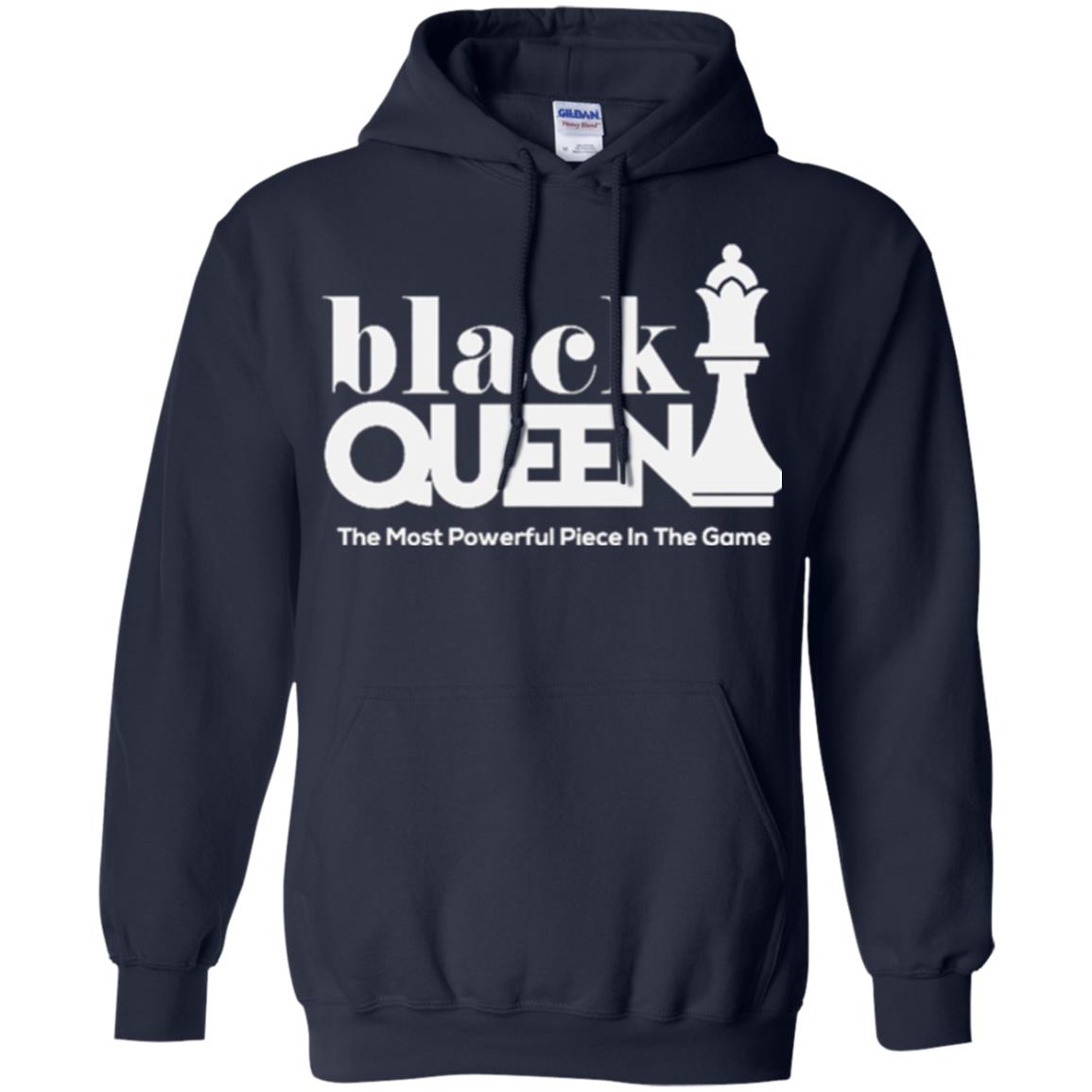 Black Queen The Most Powerful Piece In The Game Proud Black Woman T-shirt Navy