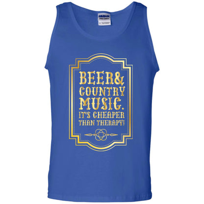 Beer Country Music Its Cheaper Than Therapy Beer Lover Shirt Royal
