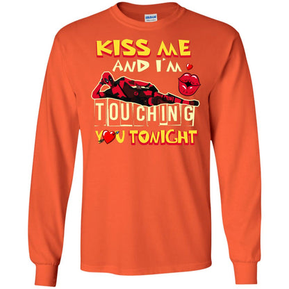 Kiss Me And I'm Touching You Tonight Film Lover T-shirt Orange