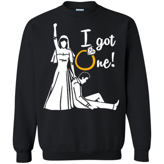 Just Married T-shirt I Got One - Funny Gift For Bride Black