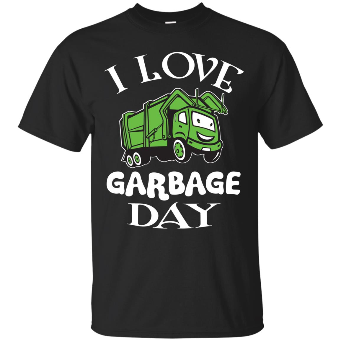 I Love Garbage Day Trash Truck T-shirt Black