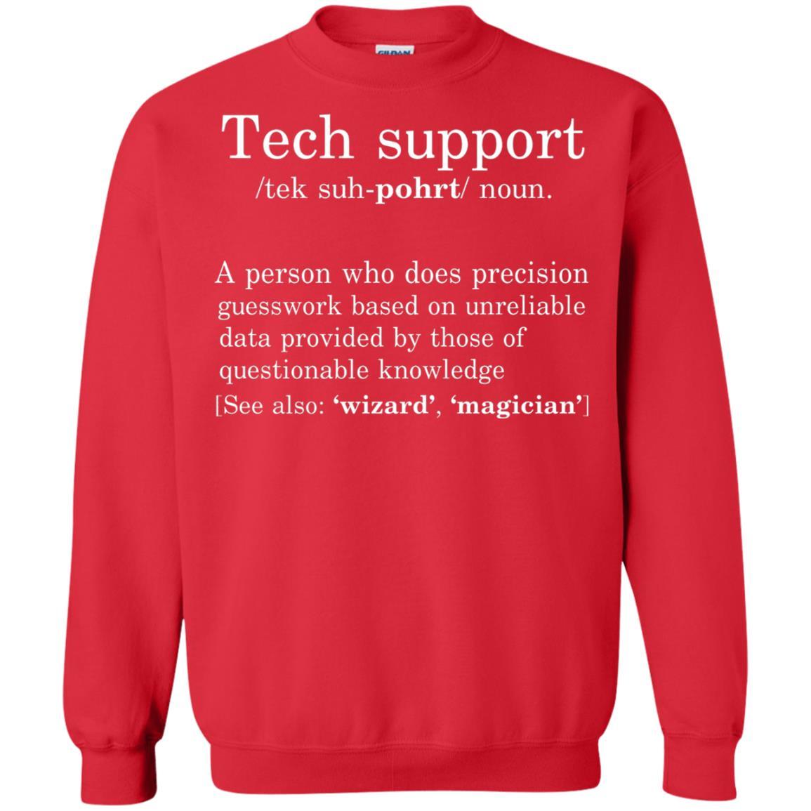 Computer Nerd T-shirt Tech Support Definition Red