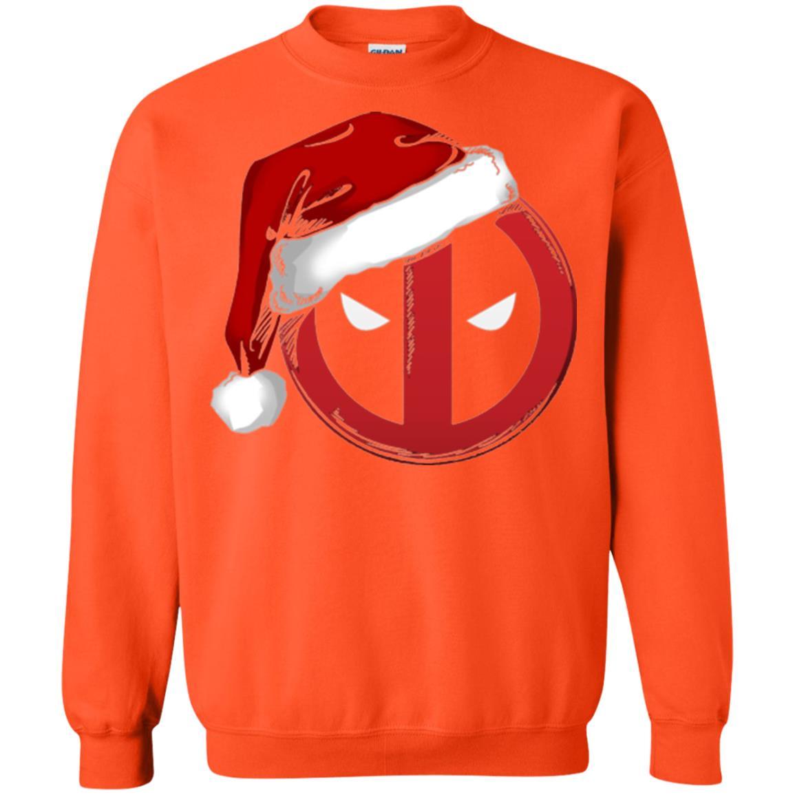 Christmas T-shirt Marvel Deadpool Icon Santa Hat Christmas Graphic Orange