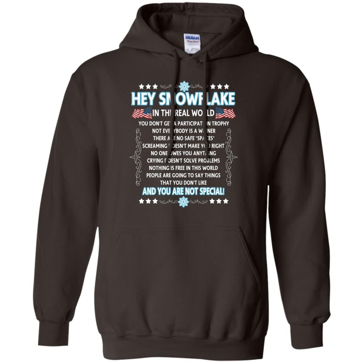 Hey Snowflake In The Real World Military T-shirt Dark Chocolate