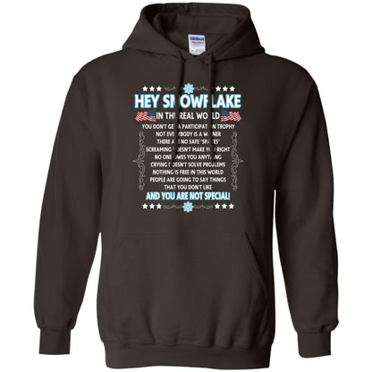 Hey Snowflake In The Real World Military T-shirt Dark Chocolate