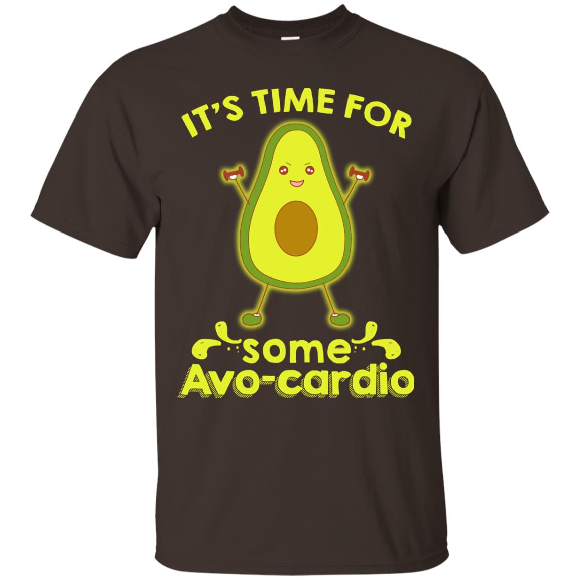 Nice-it's Time For Some Avo-cardio Avocado Fitness Gym Shirt Dark Chocolate