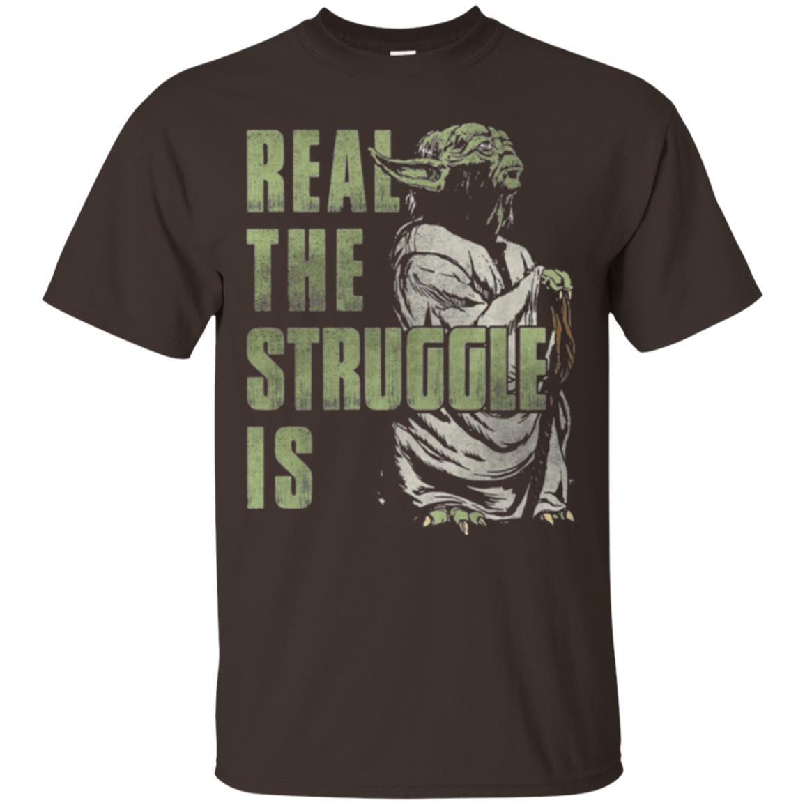 Real The Struggle Is T-shirt Dark Chocolate