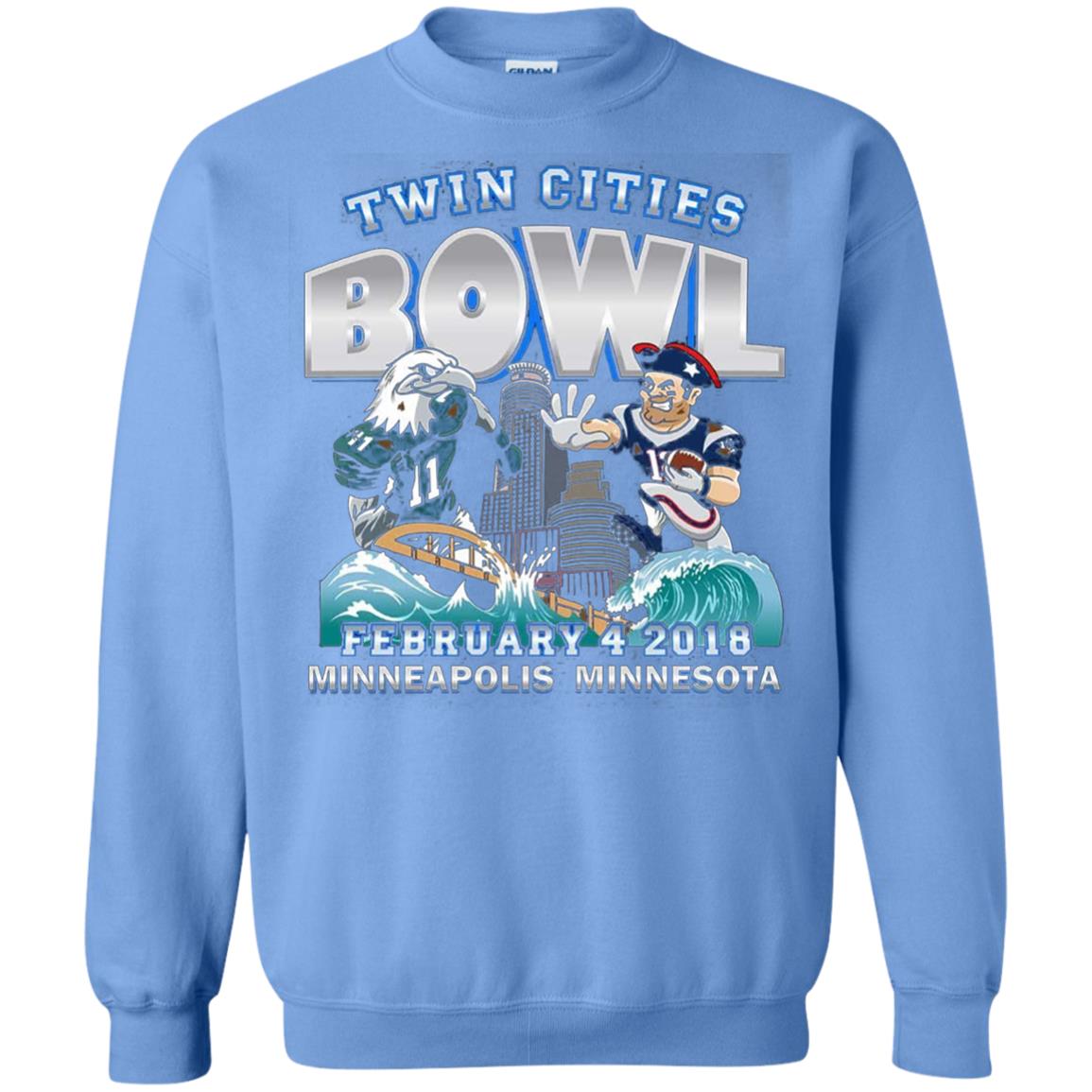 Football Lover T-shirt Twin Cities Bowl Carolina Blue