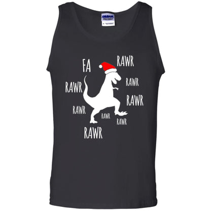 Christmas T-shirt Fa Rawr Rawr Funny T-rex Dinosaur Black