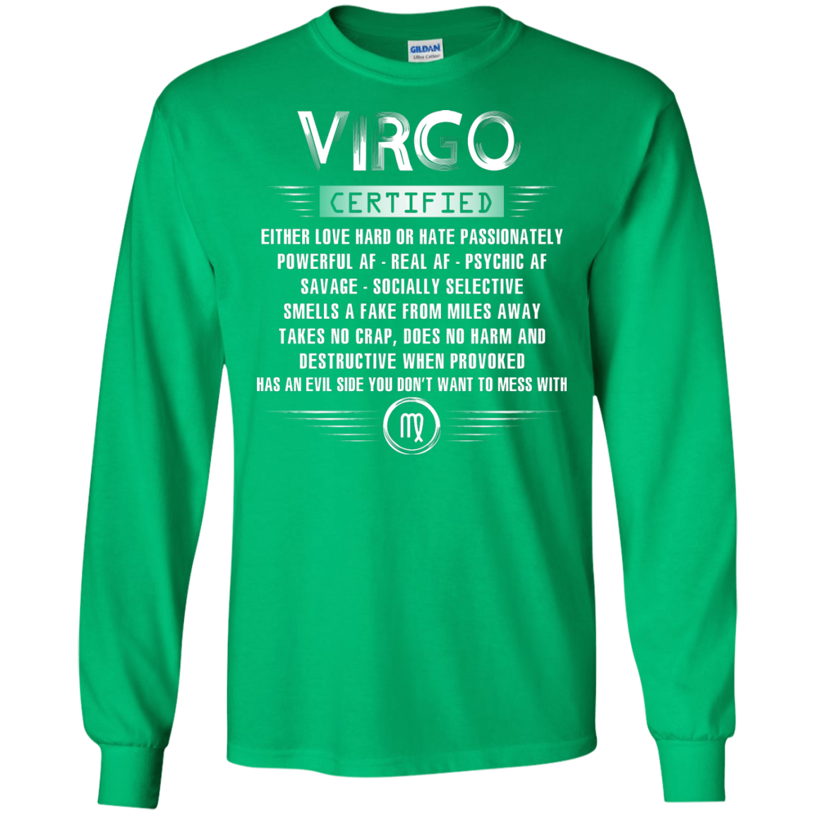 Virgo Certified Either Love Hard Or Hate Passionately Powerful Af T-shirt