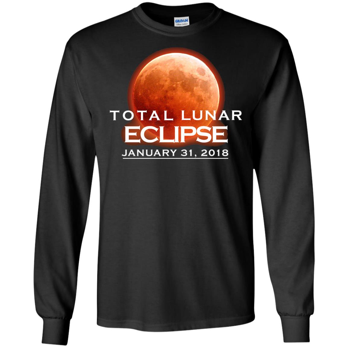 Lunar Eclipse T-shirt January 31, 2018 Graphic T-shirt Black