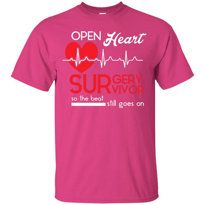 Open Heart Surgery Survivor Heart Desease T-shirt Heliconia