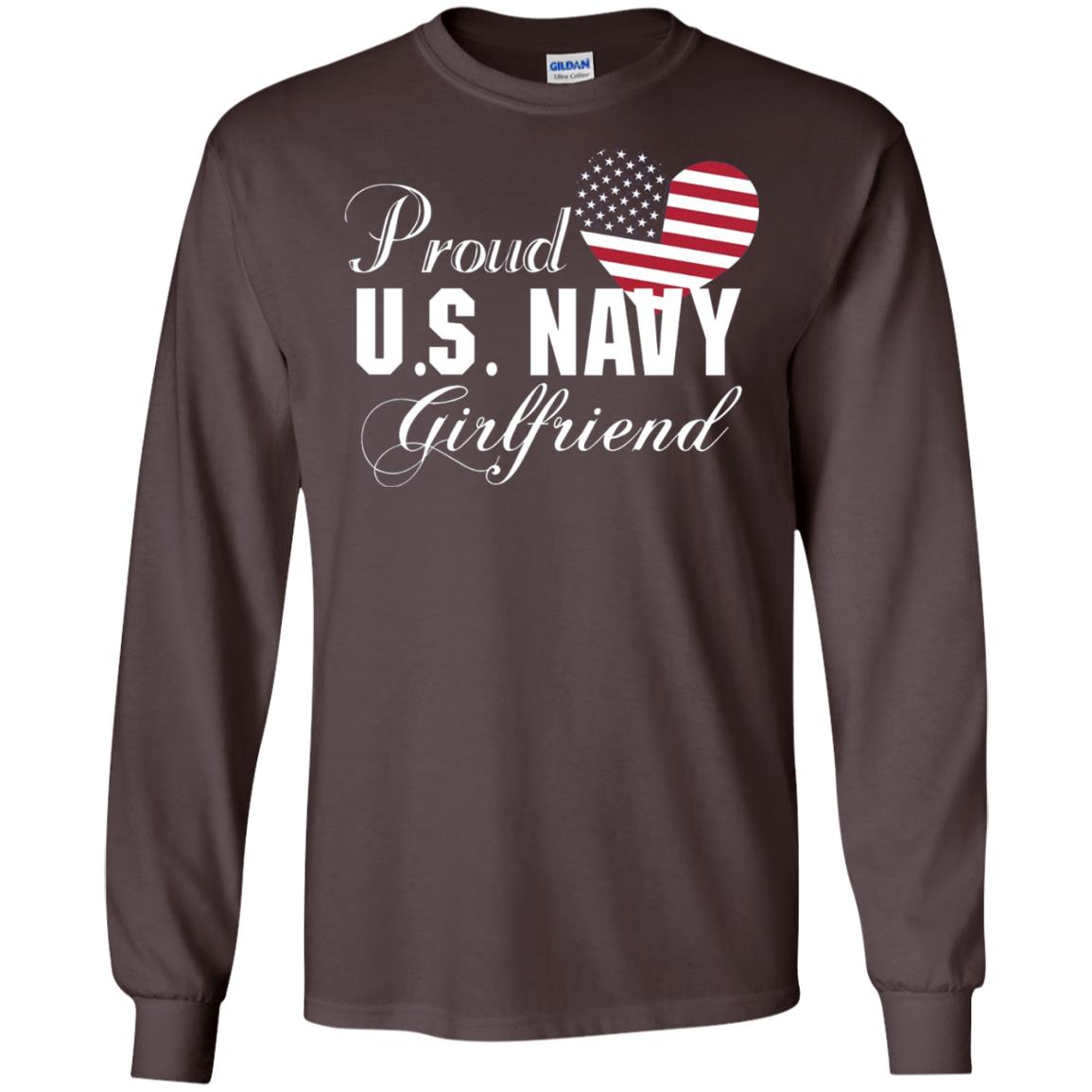 Pride U.s. Army Shirt Proud Navy Girlfriend Heart Dark Chocolate