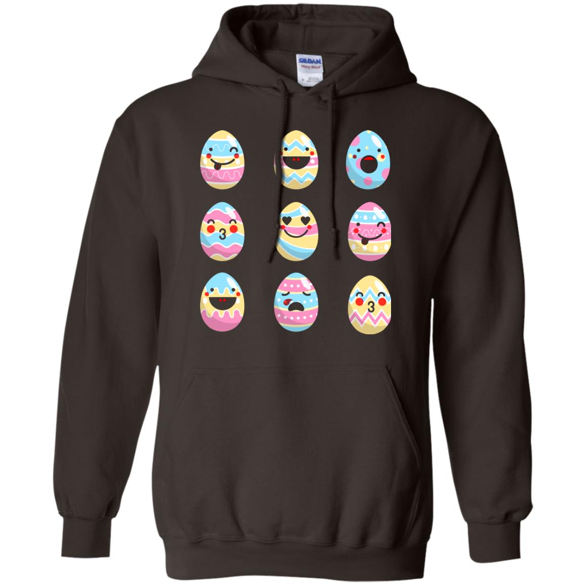 Egg Emoji Easter Happy Egg Hunt For Kids T-shirt Dark Chocolate