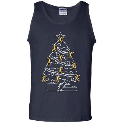 Terrier Dog Face Christmas Tree Gift Shirt Navy