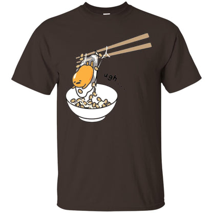 Gudetama Chopsticks T-shirt Dark Chocolate