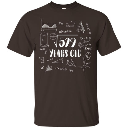 Square Root Of 529 23rd Birthday 23 Years Old Math T-shirt Dark Chocolate